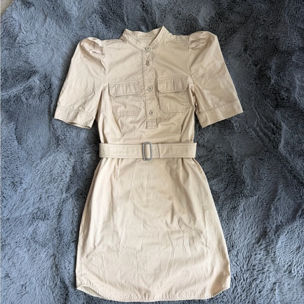 MaxMara Weekend Short-Sleeve Belted Shirt Dress - Picture 1 of 6